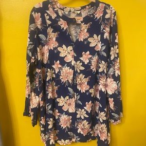 Blue Floral 3X minidress